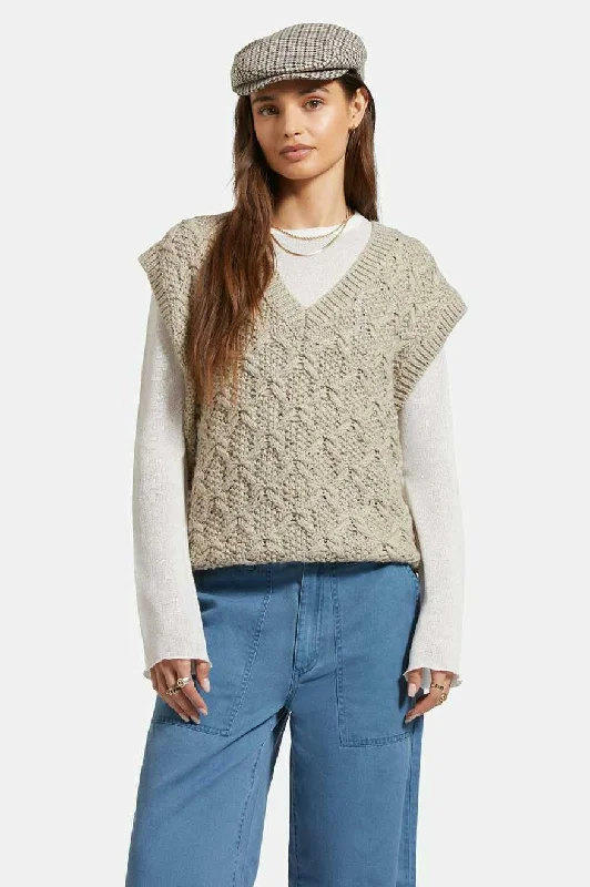 BRIXTON LAFAYETTE OVERSIZED SWEATER - MARBLED BEIGE