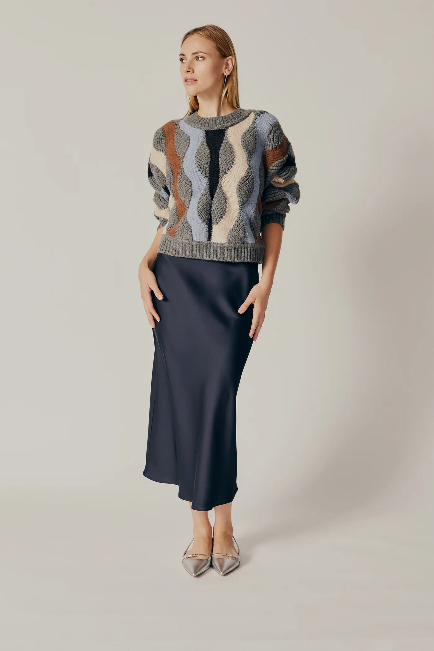 DELUC PIERIS SWEATER - GREY MELANGE