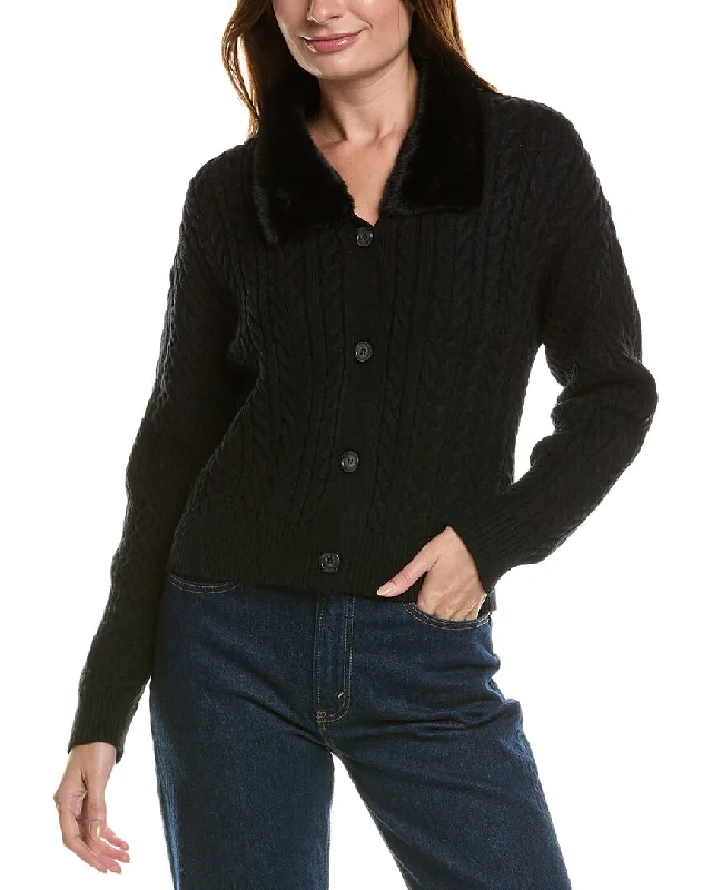 Ellen Tracy Cable Knit Cardigan