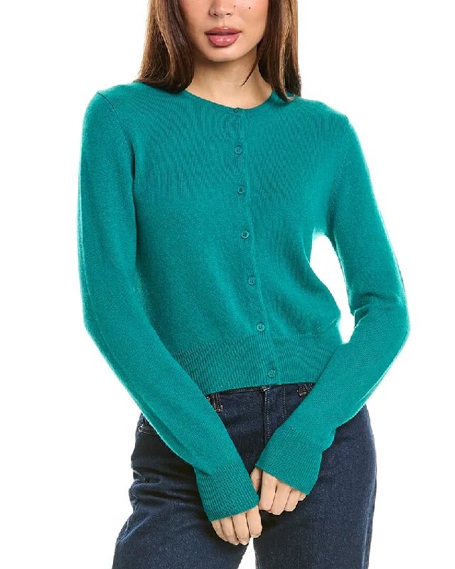 Forte Cashmere Cropped Cashmere Cardigan