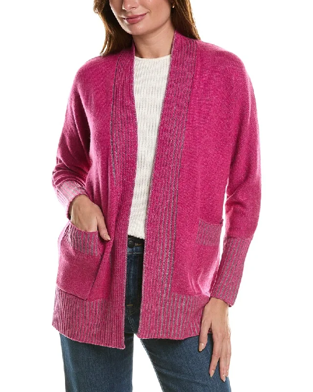 Forte Cashmere Plaited Wool & Cashmere-Blend Cardigan