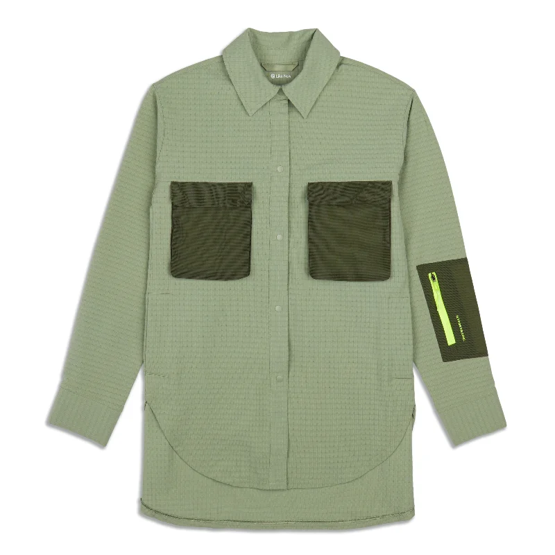 Grid Fleece Hiking Overshirt