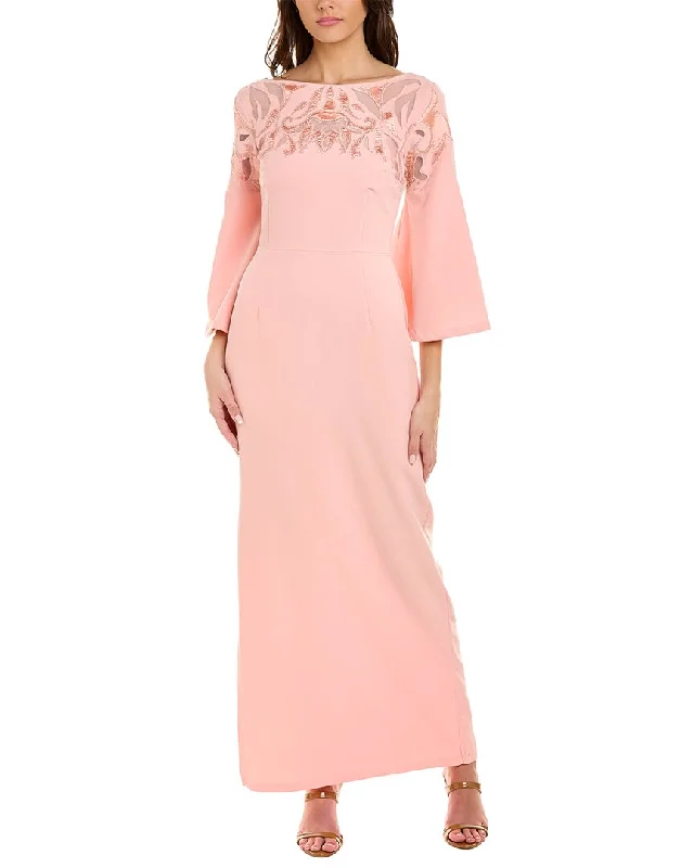 JS Collections Ezra Cutout Column Gown