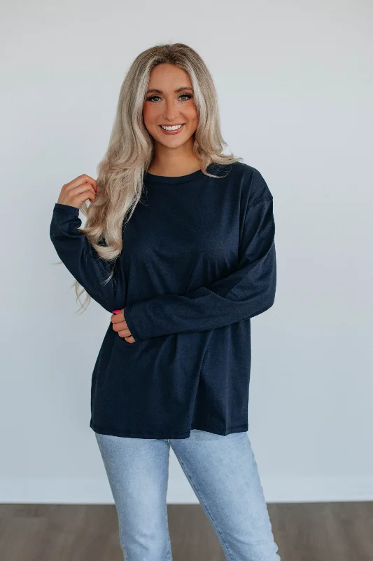 Sydelle Long Sleeve Tee - Navy