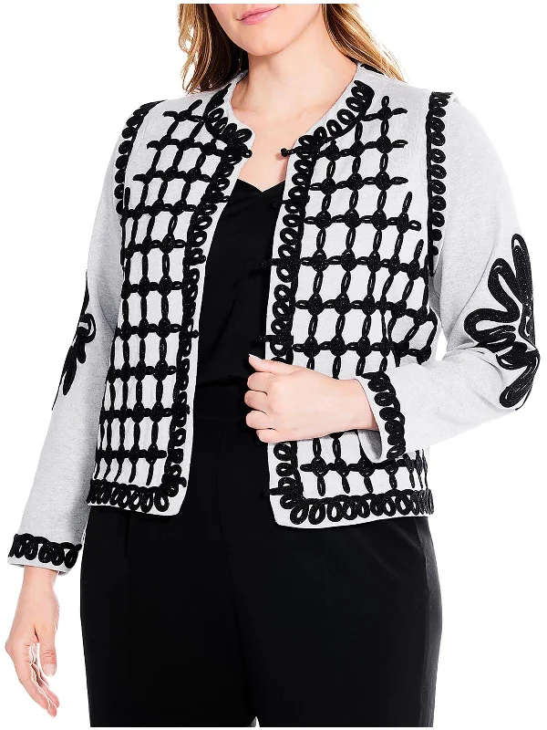 Womens Applique Layering Button-Up