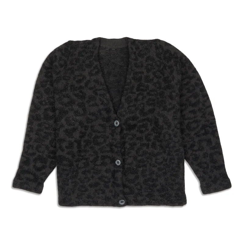 Wool-Blend Jacquard Cardigan - Resale