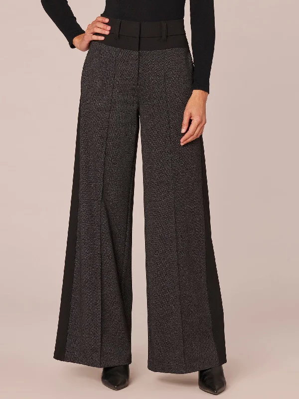 "Ab"solution Skyrise Side Panel Pintuck Wide Leg Trousers