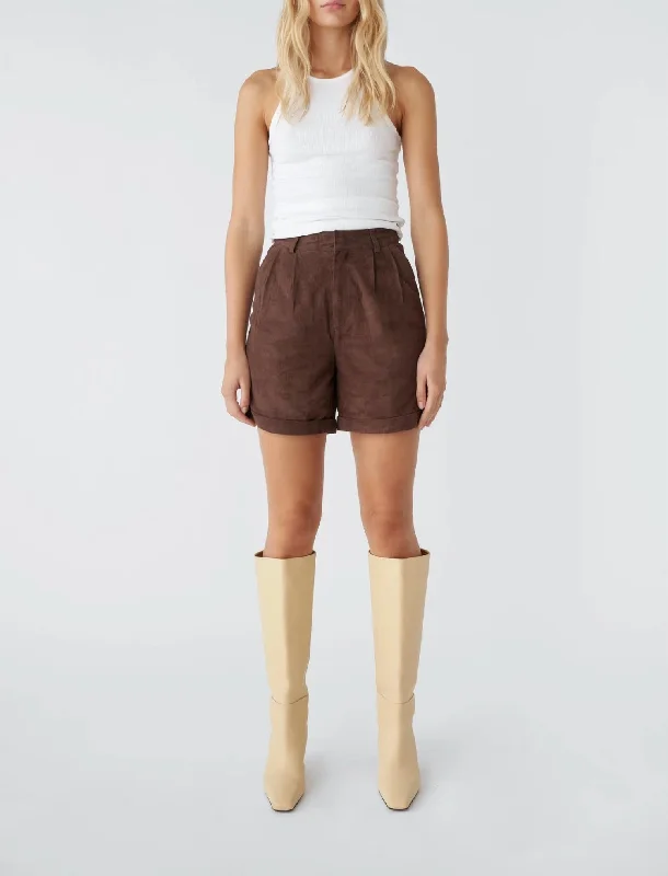 Suzy Suede Shorts In Brown