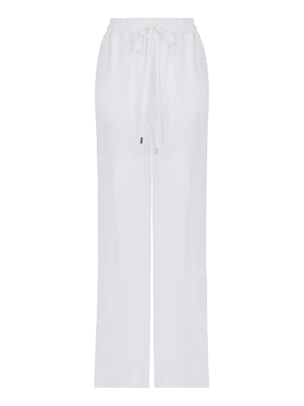 Wide-Leg Linen Pants