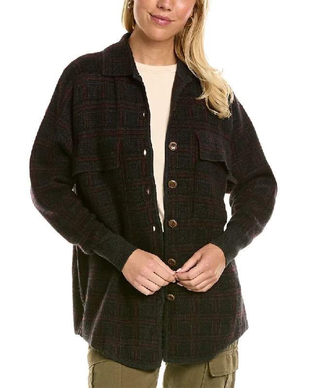 Autumn Cashmere Plaid Cashmere & Wool-Blend Shacket