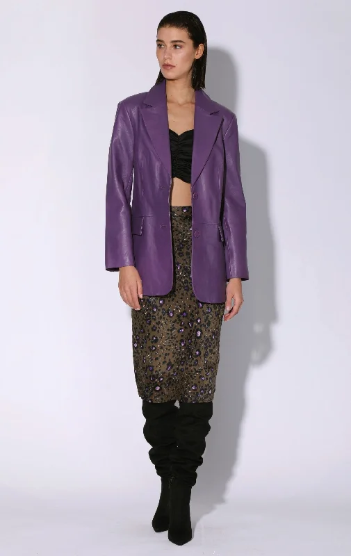 Kira Blazer, Amethyst - Leather