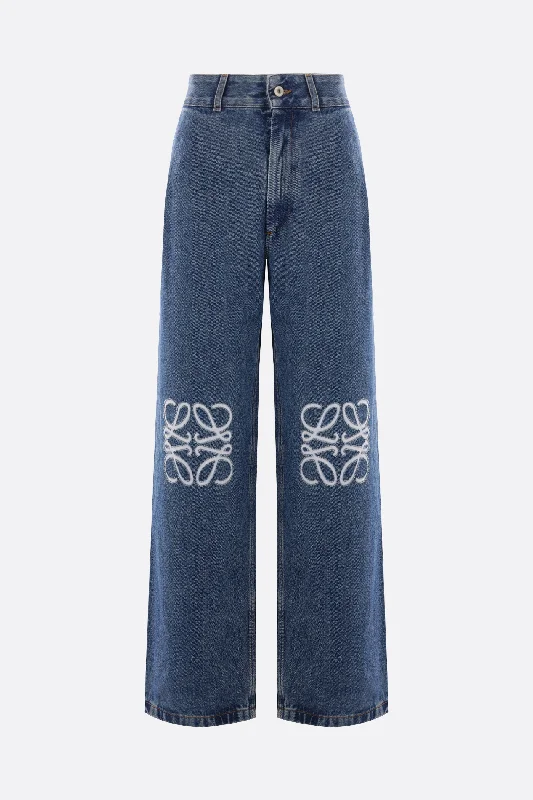 Anagram denim baggy jeans