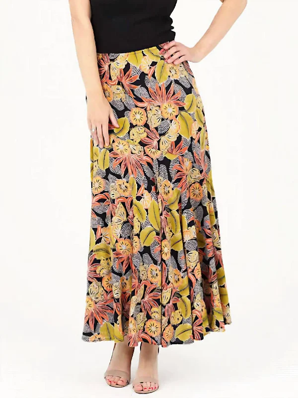 Rio Maxi Skirt In Black Multi