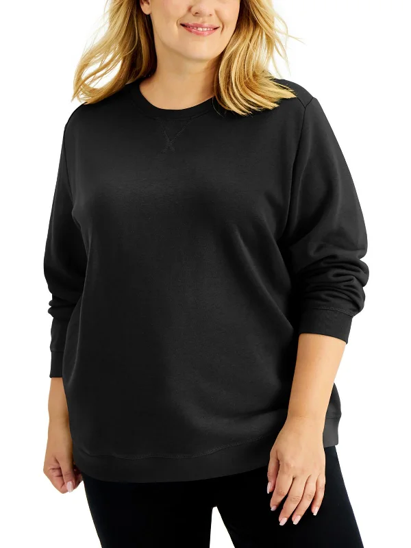 Plus Womens Fitness Activewear Sweatshirt