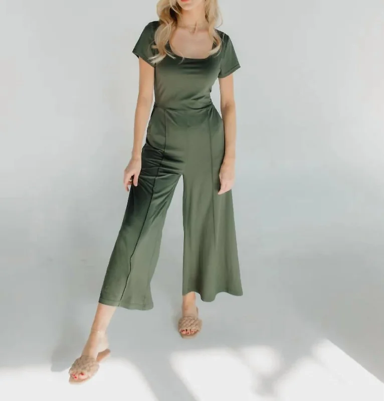 Rae Tailored Jumpsuit In Green