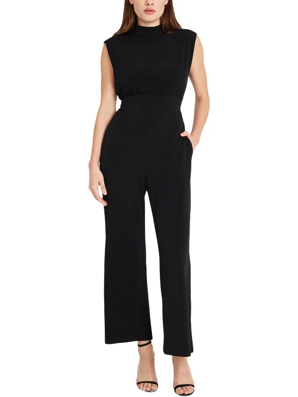 Womens Waist Tie Sleeveless Jumpsuit