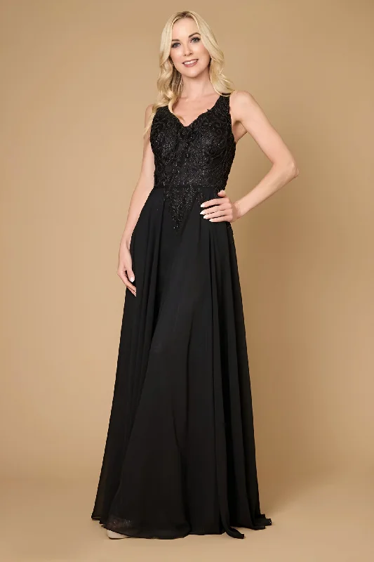 Dylan & Davids Long Formal Party Dress Plus Size Black Tie Black/Black