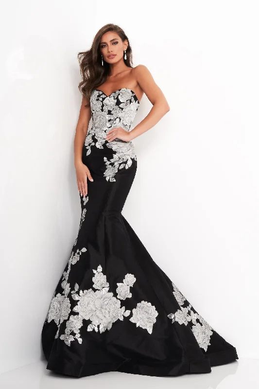 Jovani 3917 Long Formal Floral Mermaid Evening Prom Dress